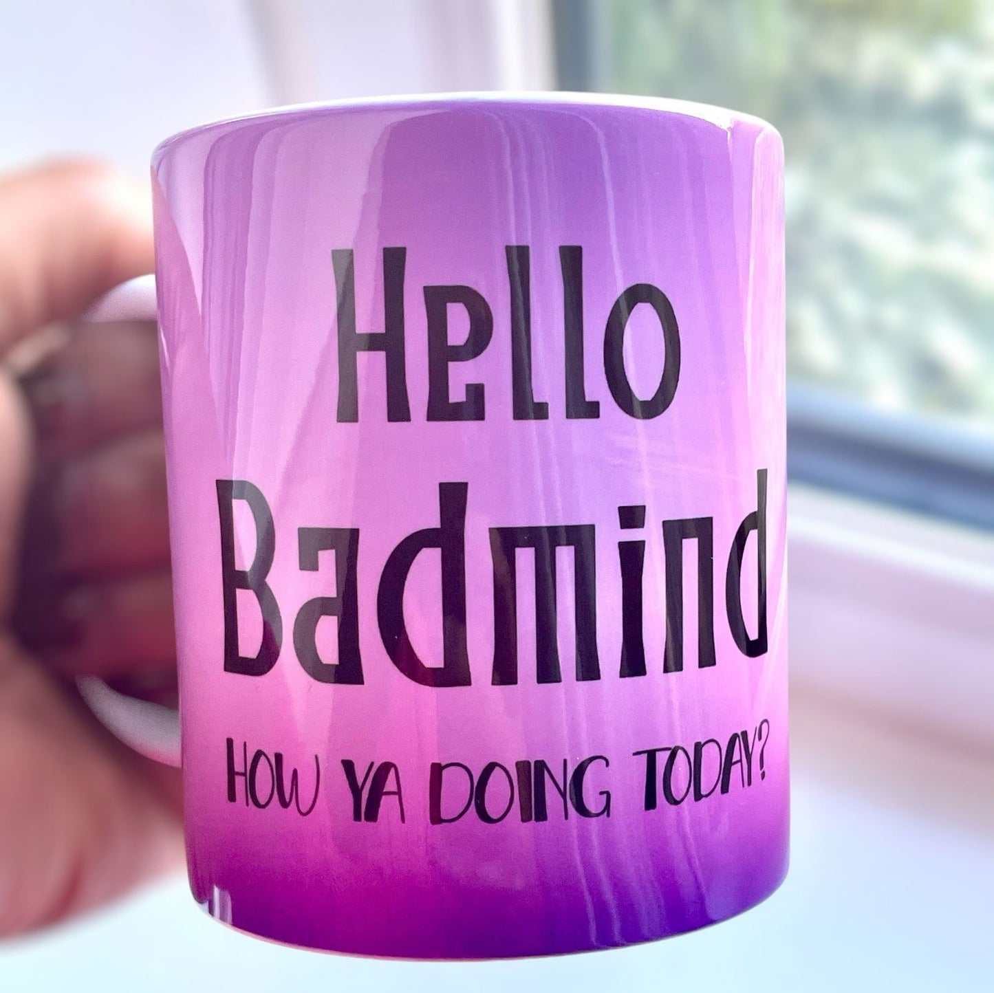 Hello Badmind! 12 oz mug - LoveLocsLiving