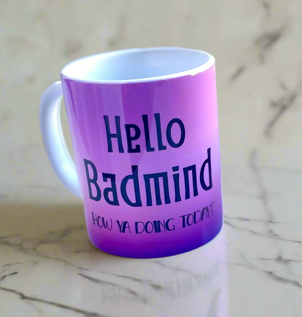 Hello Badmind! 12 oz mug - LoveLocsLiving