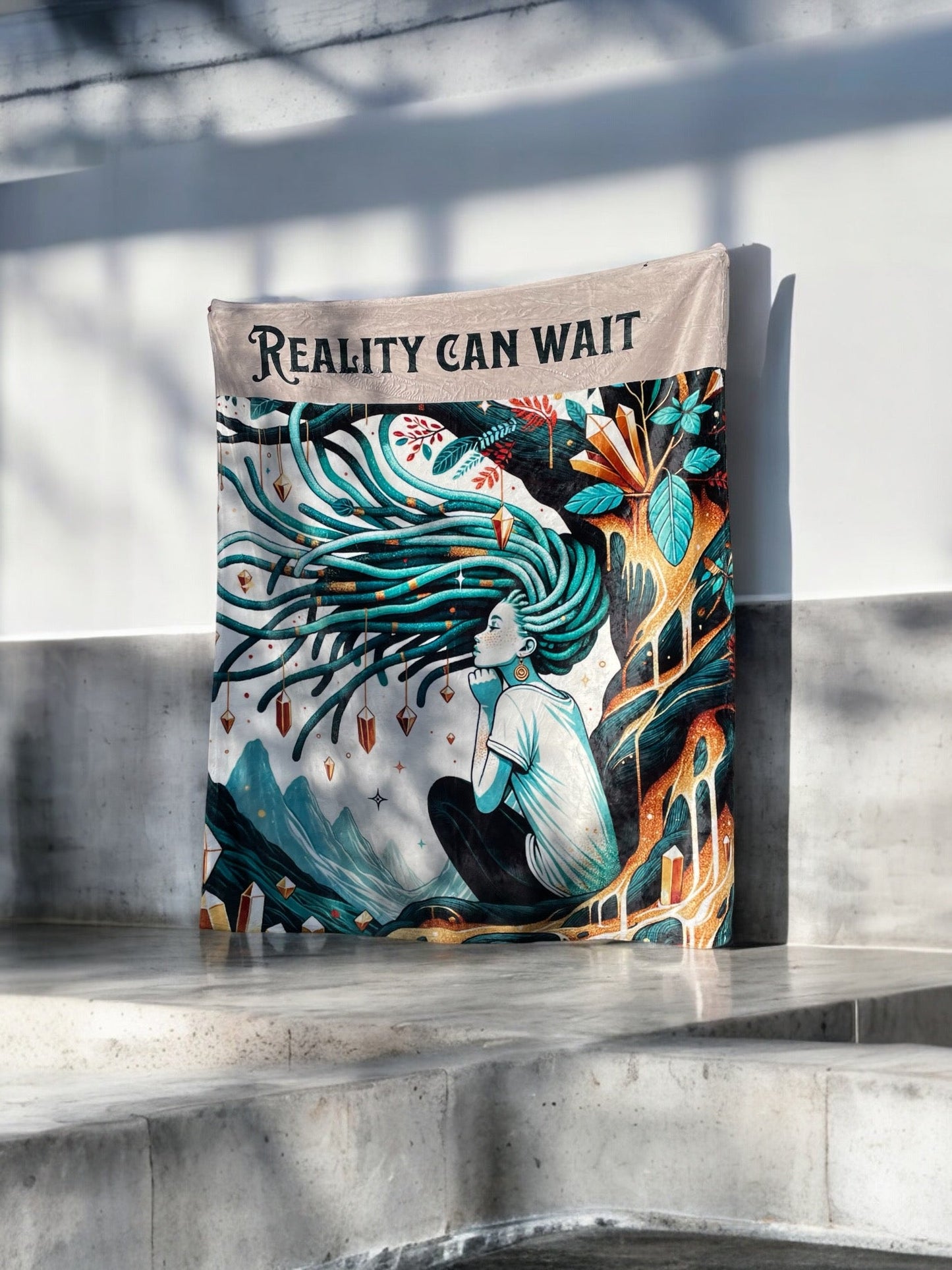 Reality Can Wait- Throw Blanket - LoveLocsLiving